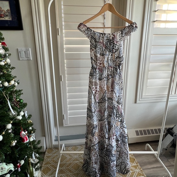 Gorgeous, floaty, paisley, silk & viscose dress - Picture 3 of 6